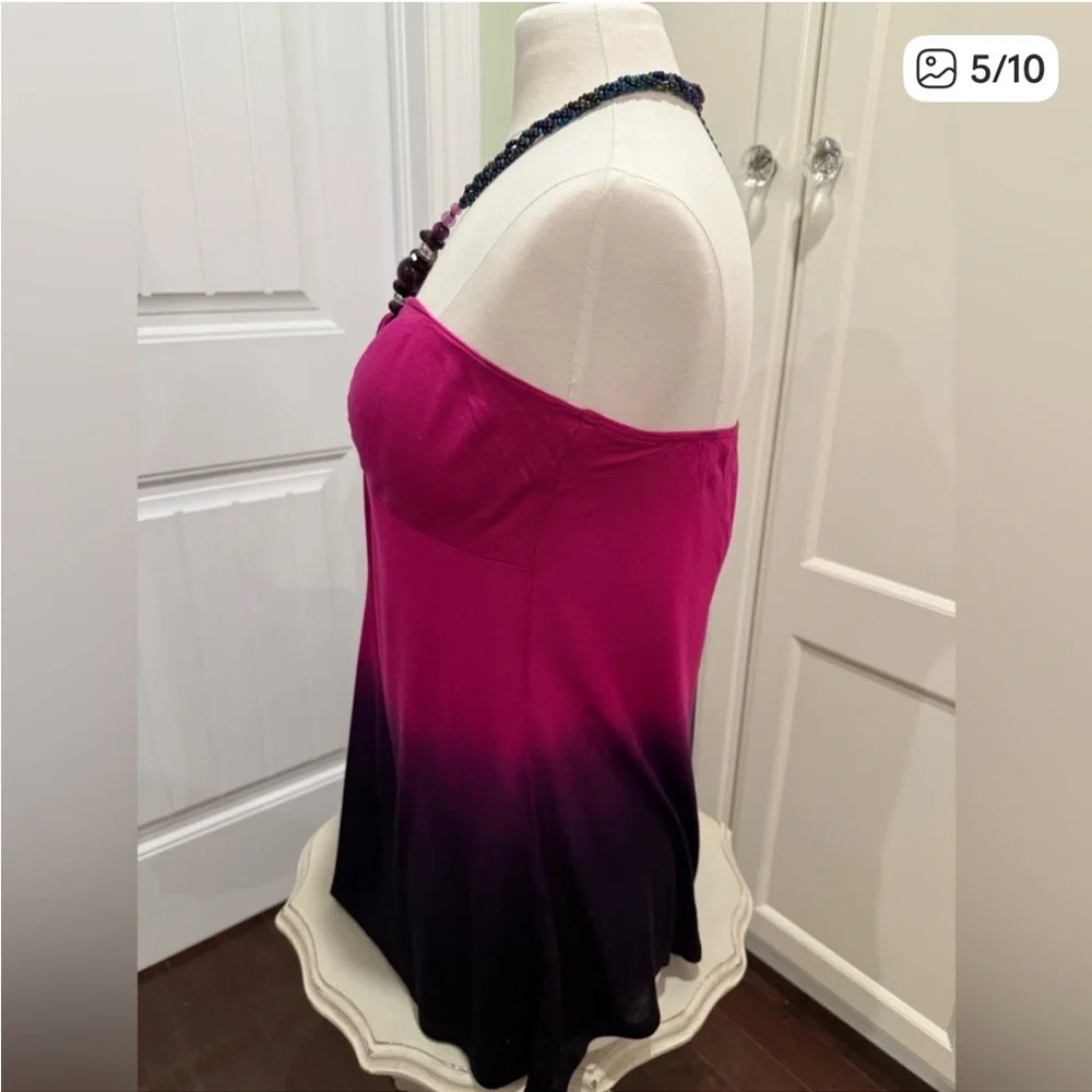VENUS Pink and Black Ombre Strapless Blouse - Picture 5 of 7